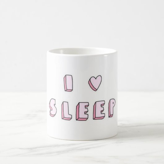 I Liebe Schlaf Kaffeetasse (Mittel)