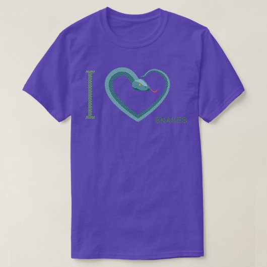 I Liebe Schlangen T-Shirt (Design vorne)