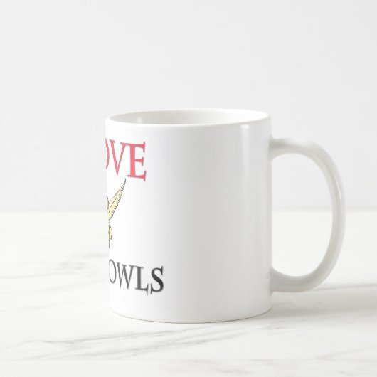 I Liebe-Schleiereulen Kaffeetasse (Rechts)