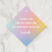 I Liebe Schleim Regenbogen-Schleimhaut Geschenkanhänger (Rückseite)