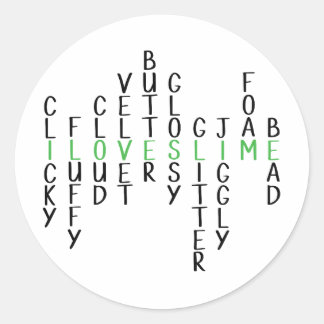 I Liebe Schleimkleber Runder Aufkleber