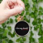 I Liebe Schlüsselanhänger meiner Kirche (Hand)