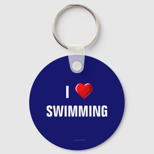 I Liebe Schlüsselanhänger schwimmen (Vorderseite)