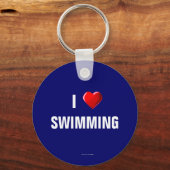 I Liebe Schlüsselanhänger schwimmen (Vorderseite)