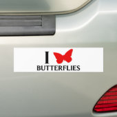 I Liebe-Schmetterlinge Autoaufkleber (Auf Auto)