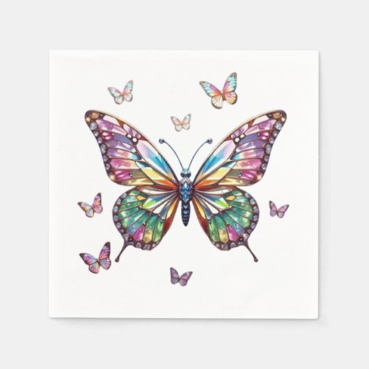 I Liebe Schmetterlinge Papier Napkin Serviette (Vorderseite)