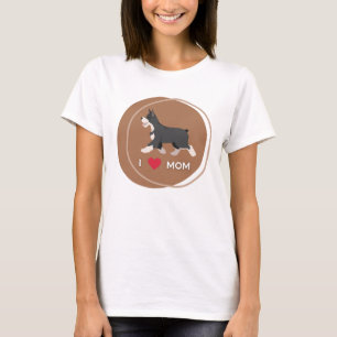 I Liebe Schnauzer Mama T-Shirt