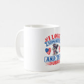 I Liebe Schnauzers und die USA Kaffeetasse (Vorderseite Links)