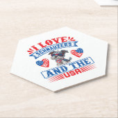 I Liebe Schnauzers und die USA Untersetzer (angewinkelt)