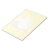 I Liebe Schneckenpost (gelb) - 11" x 8,5" Notepad Notizblock (angewinkelt)