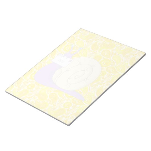 I Liebe Schneckenpost (gelb) - 11" x 8,5" Notepad Notizblock (angewinkelt)