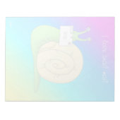 I Liebe Schneckenpost (Gradient) - 11" x 8,5" Note Notizblock (Vorderseite)