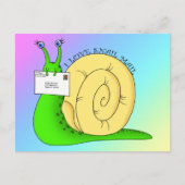 I Liebe Schneckenpost (Gradient) - Postkarte (Vorderseite)