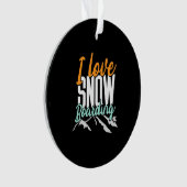 I Liebe Schnee Boarding Ornament (Vorderseite)
