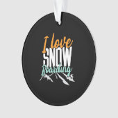 I Liebe Schnee Boarding Ornament (Vorderseite)