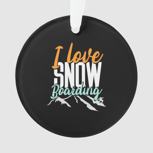 I Liebe Schnee Boarding Ornament (Vorderseite)