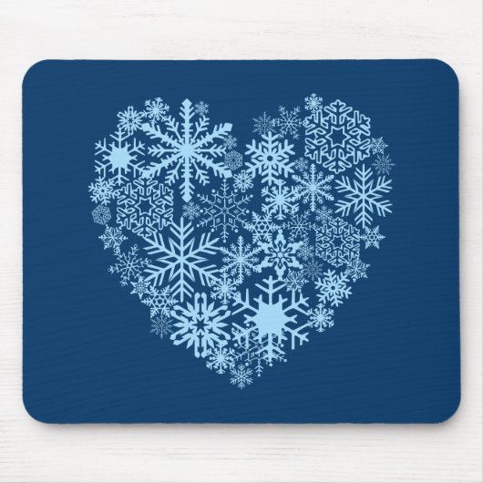 I Liebe-Schnee Mousepad (Vorne)