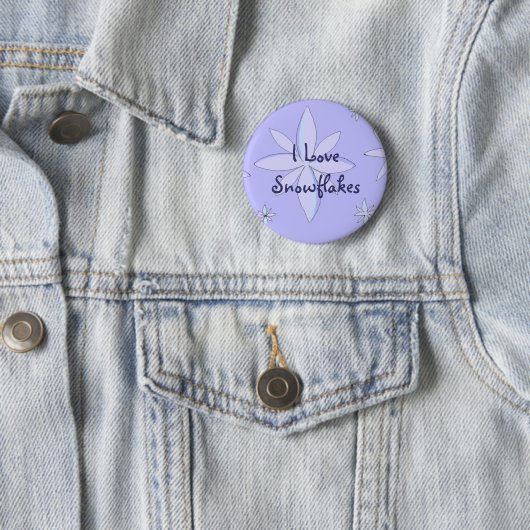 I Liebe Schneeflocken Button (Beispiel)