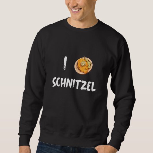 I Liebe Schnitzel Schnitzel Sweatshirt (Vorderseite)