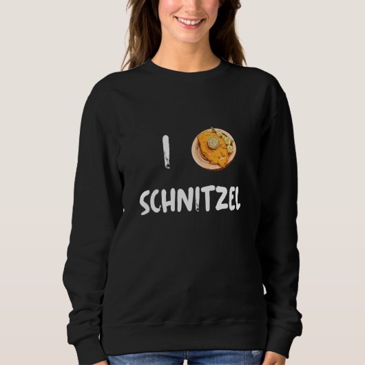 I Liebe Schnitzel Schnitzel Sweatshirt (Vorderseite)