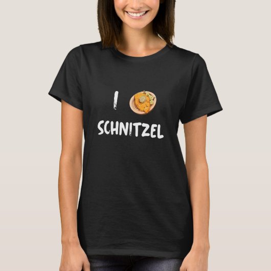 I Liebe Schnitzel Schnitzel T-Shirt (Vorderseite)