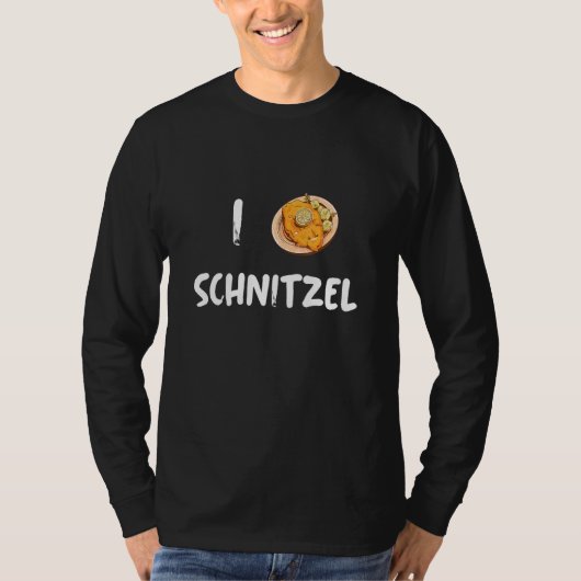 I Liebe Schnitzel Schnitzel T-Shirt (Vorderseite)