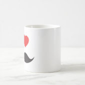 I Liebe-Schnurrbart Kaffeetasse (Mittel)