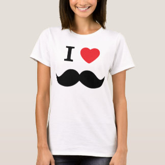 I Liebe-Schnurrbart T-Shirt