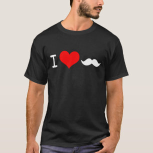 I Liebe-Schnurrbart T-Shirt