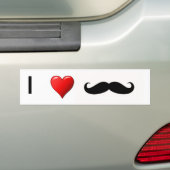 I LIEBE-SCHNURRBÄRTE AUTOAUFKLEBER (Auf Auto)