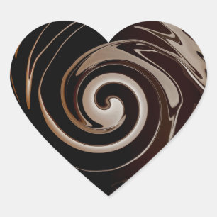 I Liebe-Schokolade! Herz-Aufkleber
