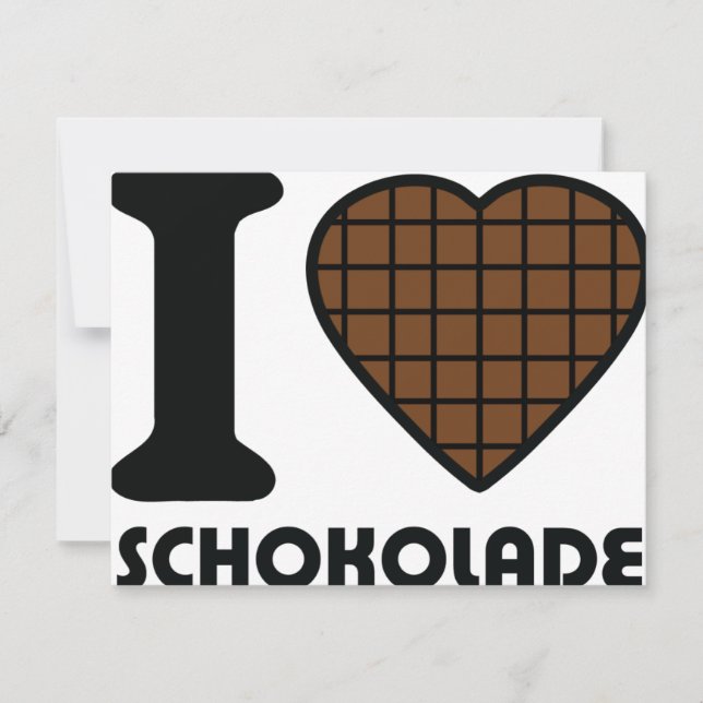 I Liebe Schokolade Ikone (Vorderseite)