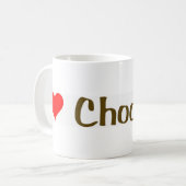 I Liebe-Schokolade Kaffeetasse (Vorderseite Links)