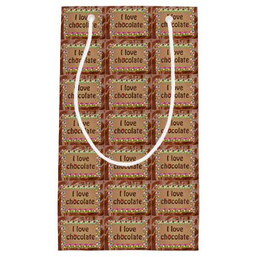 I Liebe-Schokolade Kleine Geschenktüte (Vorderseite)
