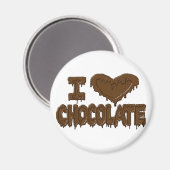 I Liebe Schokolade Magnet (Vorderseite/Rückseite)