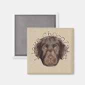 I Liebe Schokolade Magnet (Vorderseite/Rückseite)