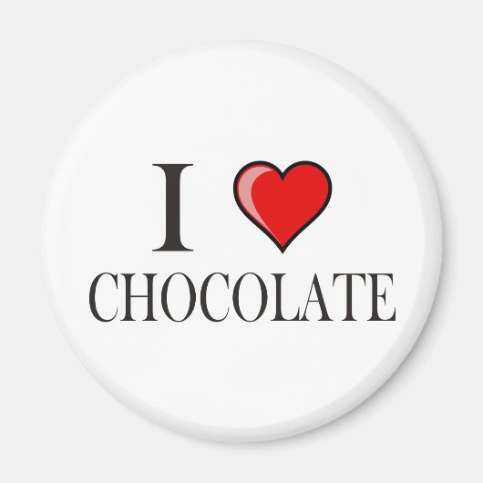 I Liebe Schokolade Magnet (Vorne)