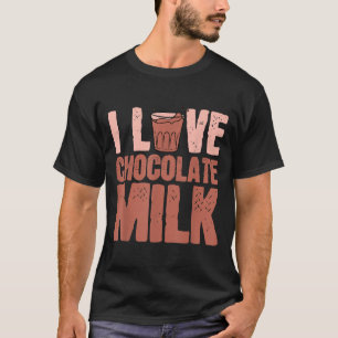 I Liebe Schokolade Milchessen Lover Quotes Grab T-Shirt