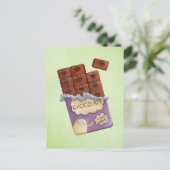 I Liebe Schokolade Postkarte (Stehend Vorderseite)