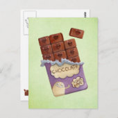 I Liebe Schokolade Postkarte (Vorne/Hinten)