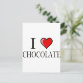 I Liebe Schokolade Postkarte (Stehend Vorderseite)