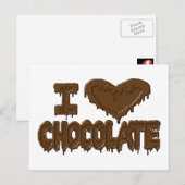 I Liebe Schokolade Postkarte (Vorne/Hinten)