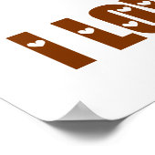 I Liebe Schokolade (Theobrominchemikalien) Poster (Ecke)