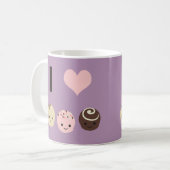 I Liebe Schokolade Trüffeln Kaffeetasse (Vorderseite Links)
