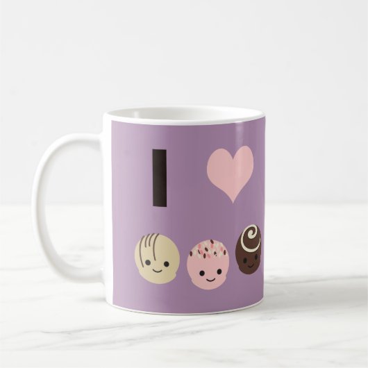I Liebe Schokolade Trüffeln Kaffeetasse (Links)