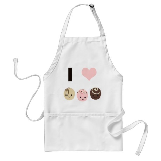 I Liebe Schokolade Trüffeln Schürze (Vorne)
