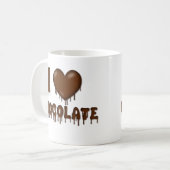 I Liebe-Schokoladen-Schmelz-u. Kaffeetasse (Vorderseite Links)