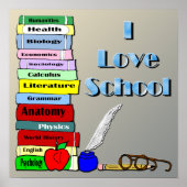 I Liebe School Poster (Vorne)
