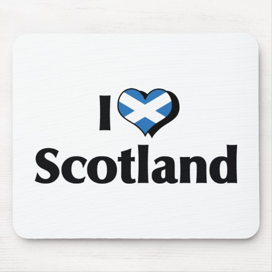 I Liebe Schottische Flagge Mousepad (Vorne)