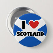 I Liebe Schottland Button (Vorne & Hinten)